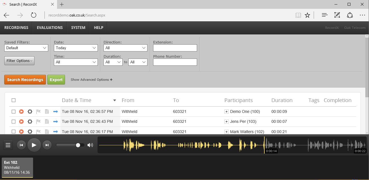 Call recording solutions from Columbus UK include RecordX for businesses. Record all calls, intuitive web-based search, retrieval and playback. PCI DSS, FSA and MiFID II compliant.